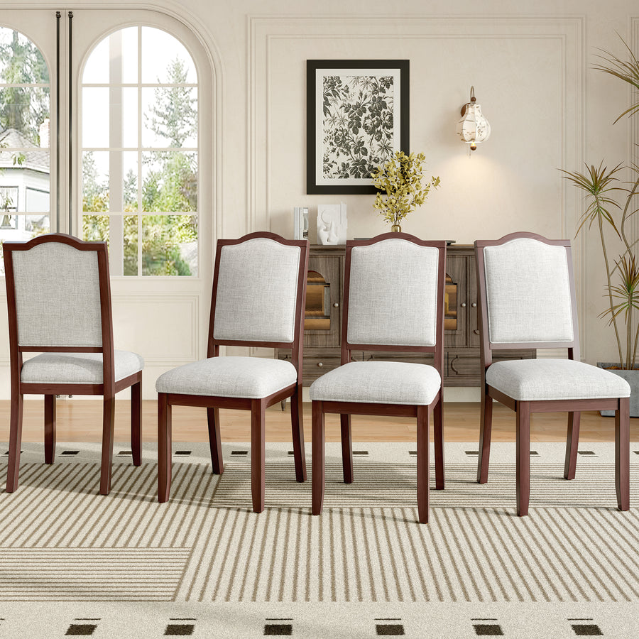 Farmhouse Dining Chairs Set of 4 - Cherry - primary color shot