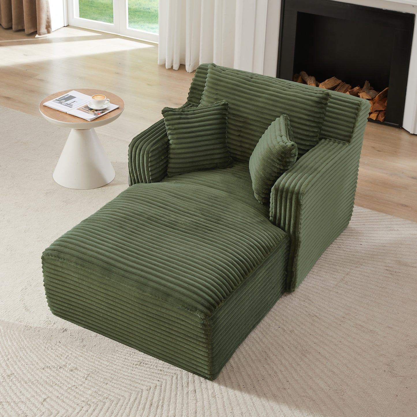 Indoor Single Chaise Sofa - Green - detail view 3