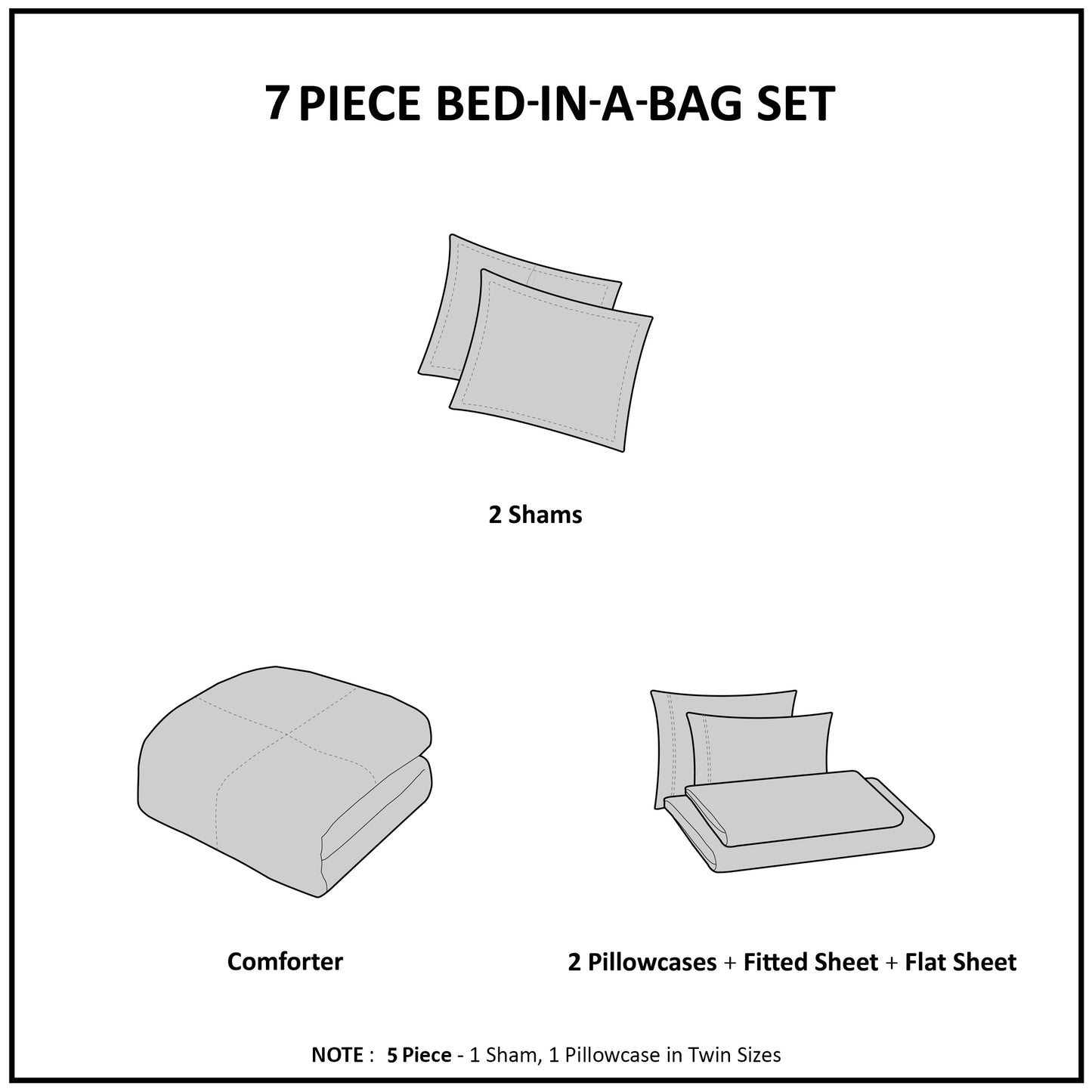 Stripe Comforter Set with Bed Sheets Blue/Grey