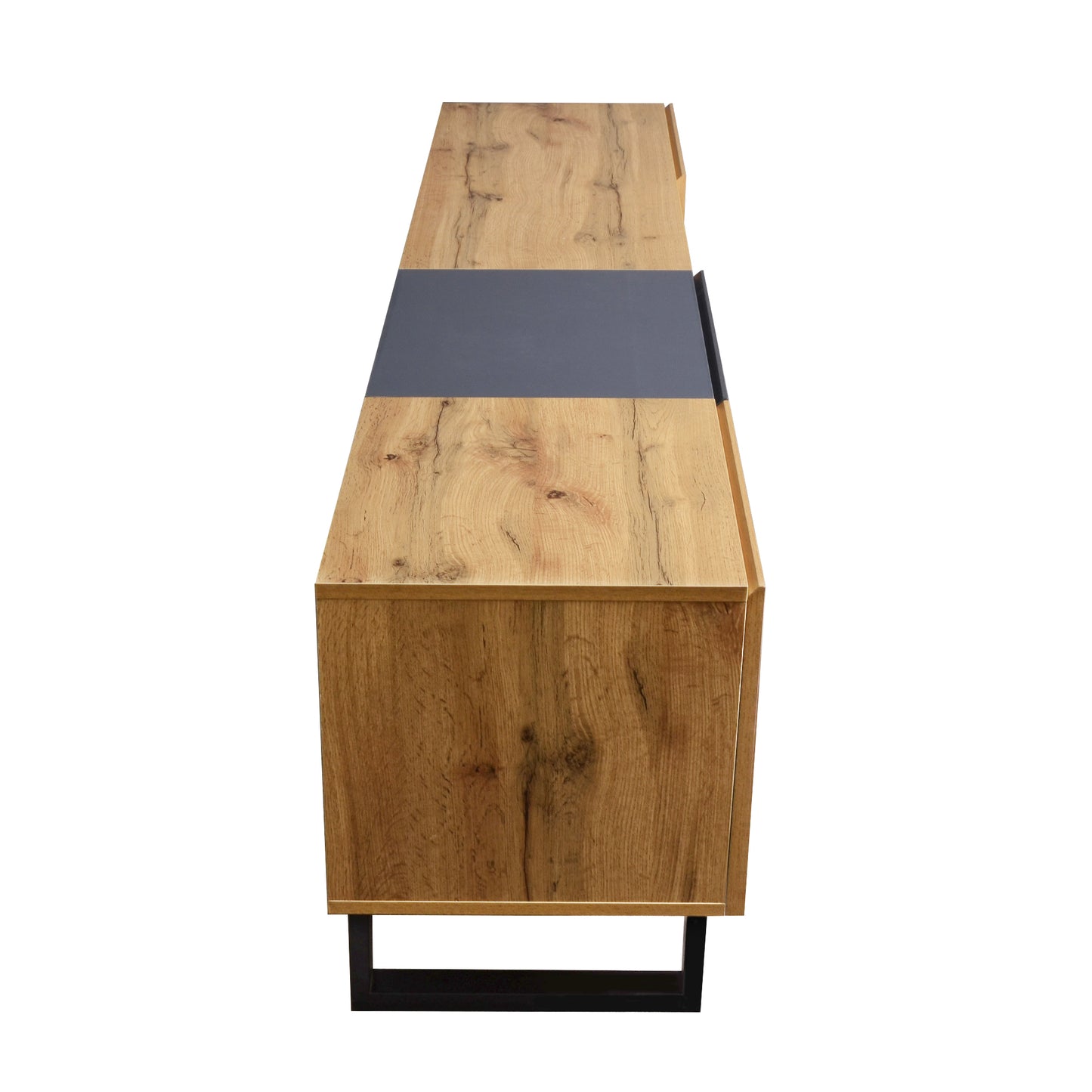 Adeline Modern 80" TV Console, Brown