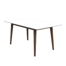 Mary Modern Style Solid Wood Rectangular Dining Kitchen Table White Finish - detail view 5