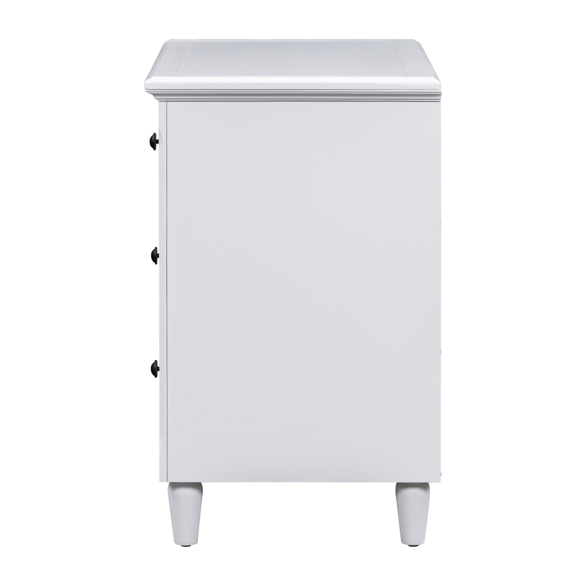 White Glider Nesting Tables with Wood Legs - detail view 7