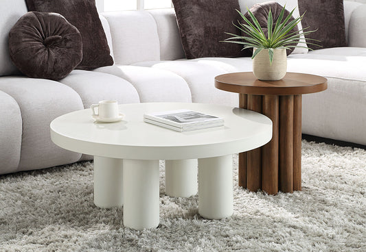 Loanna Modern White Finish Coffee Table