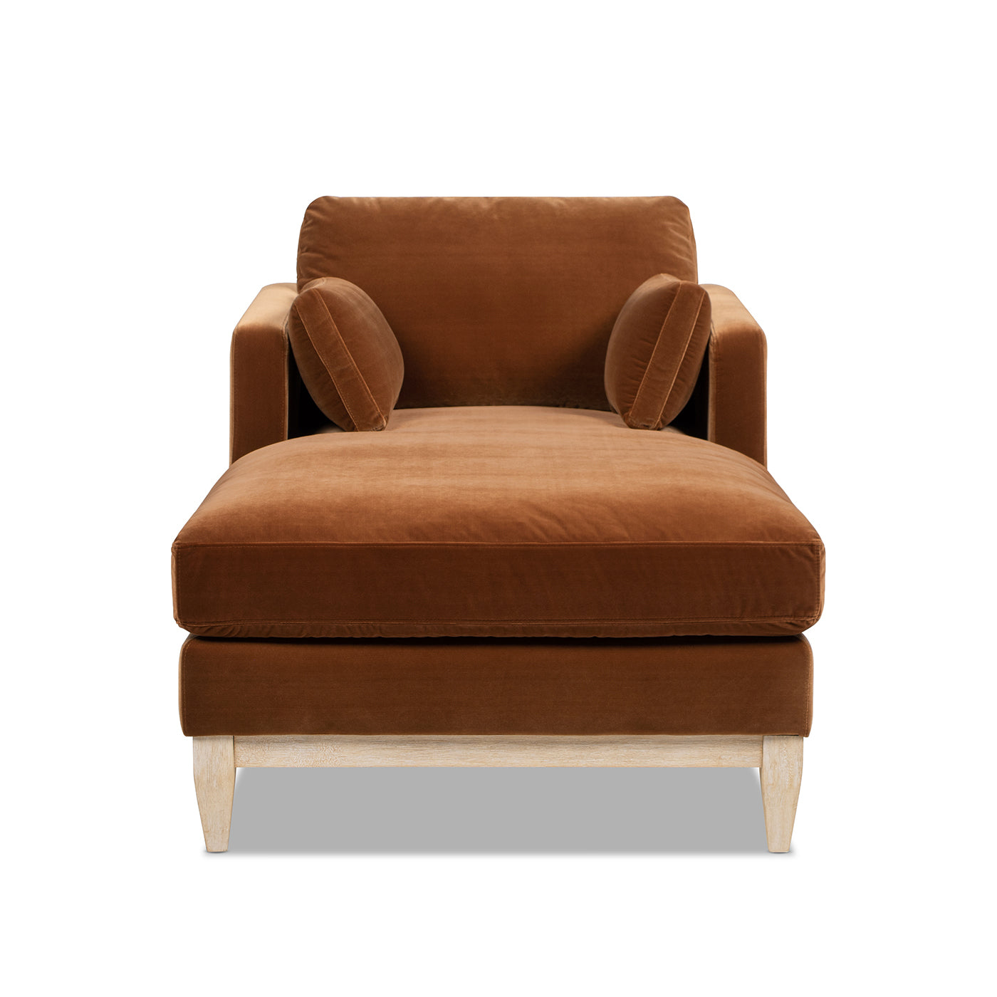 Knox 65' Modern Farmhouse Chaise Lounge Chair - Orange - detail view 5