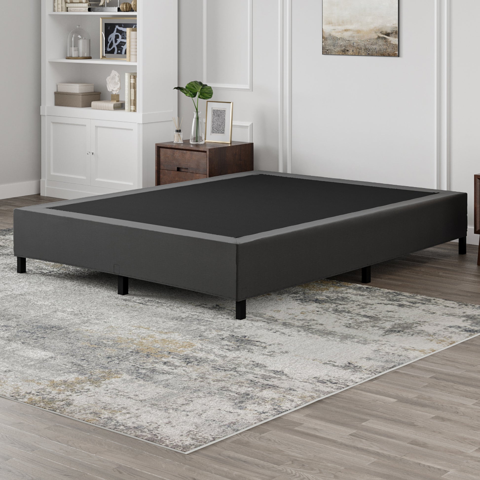 Ghostbed All-in-One Foundation Twin: Heavy-Duty Metal Support with 12-Inch Clearance - Black - detail view 2