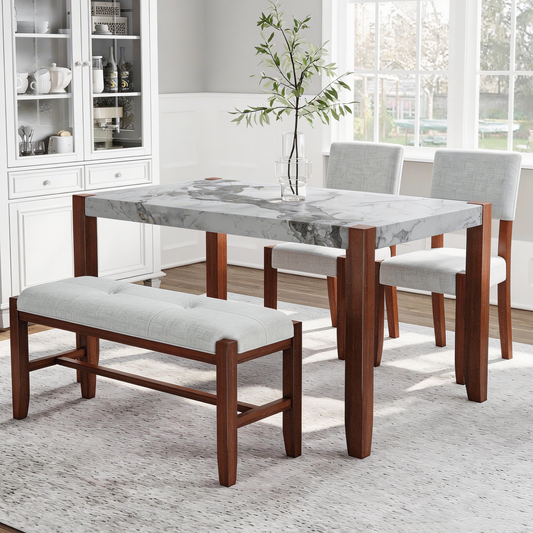 4-Piece Dining Set - Beige - primary color shot