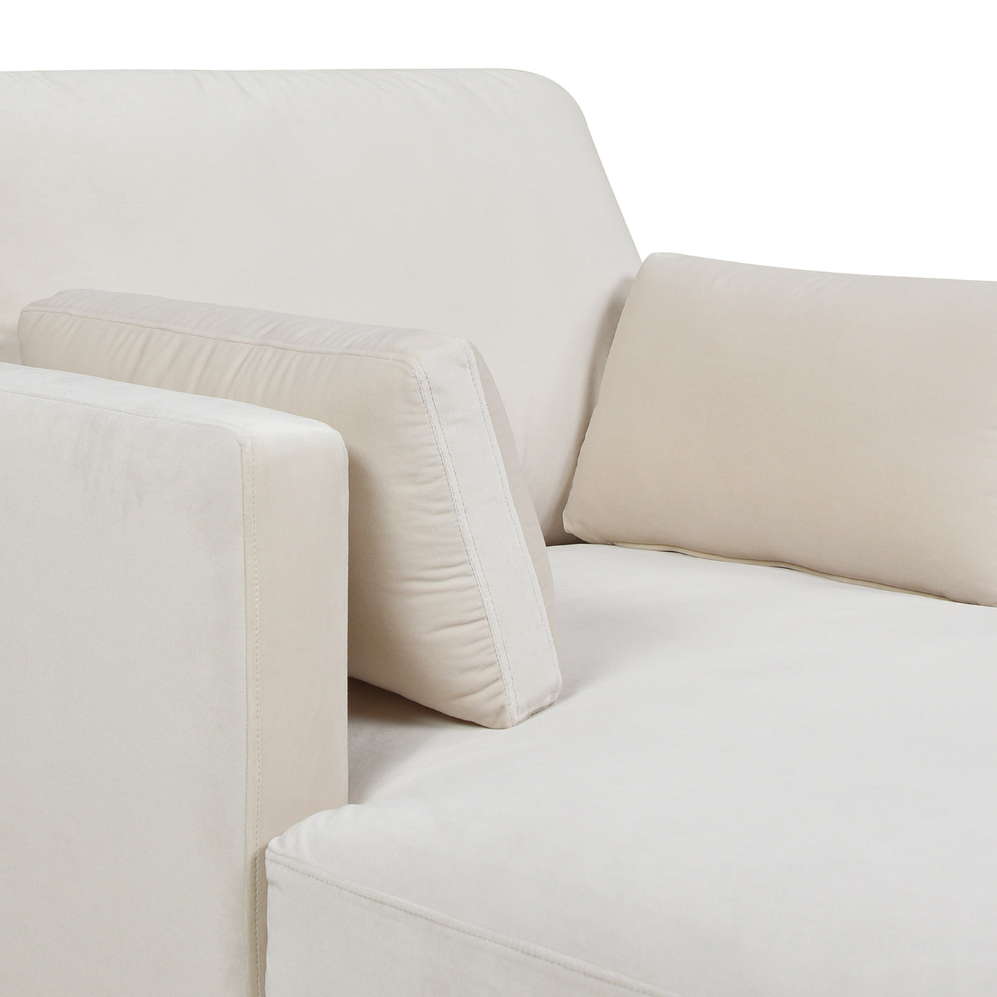 Knox 65' Modern Farmhouse Chaise Lounge Chair - Beige - detail view 3
