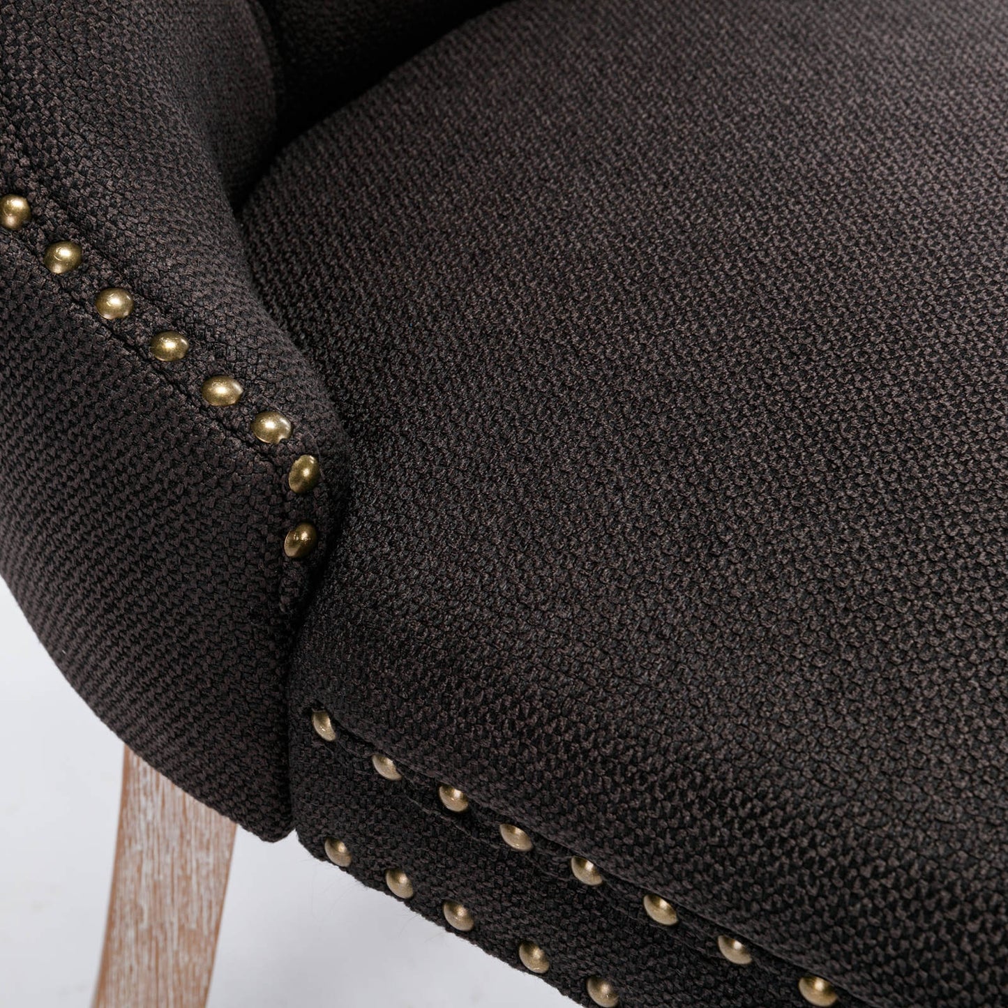 Niki Modern Velvet Side Chair with Nailhead Trim Set of 2 Black