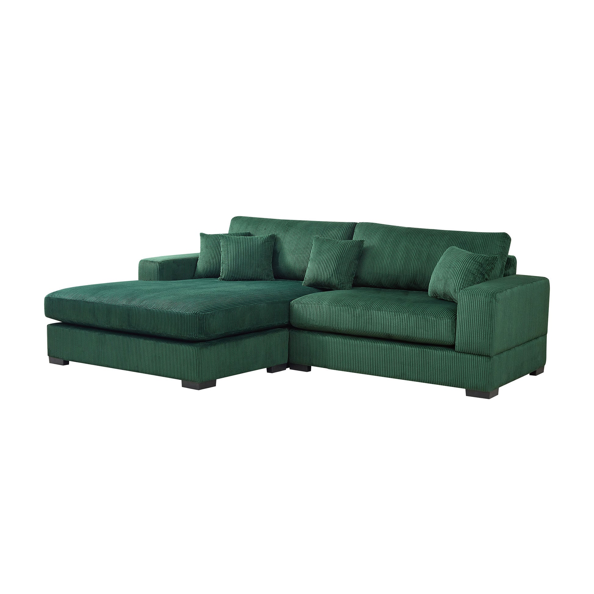 Mid Century Modern Sectional 3-Seater Sectional.polyester.suitable - GREEN - detail view 7