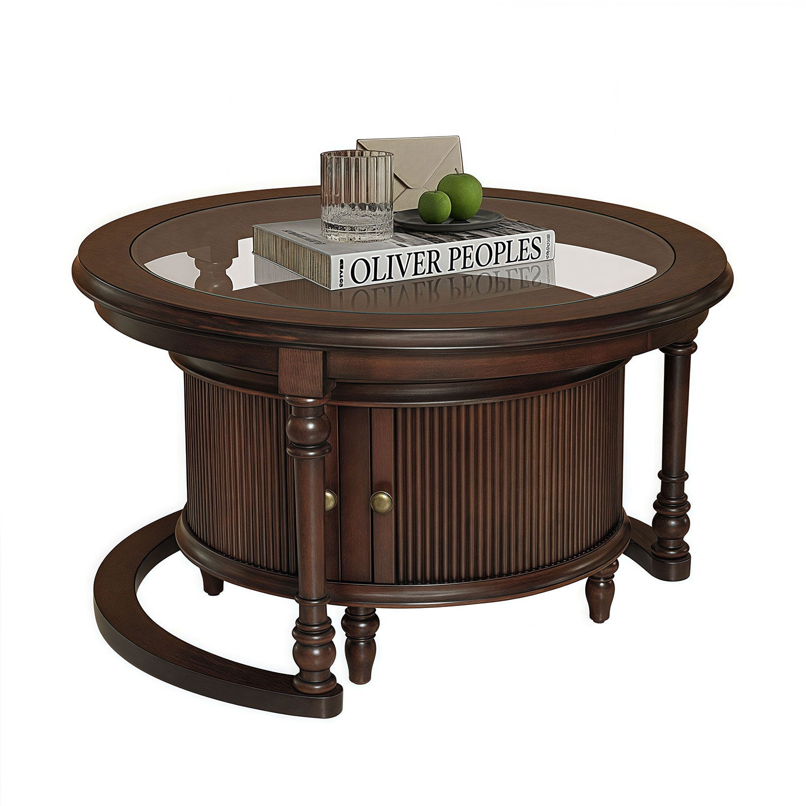 Brown Nesting Tables with Wood Legs - detail view 8