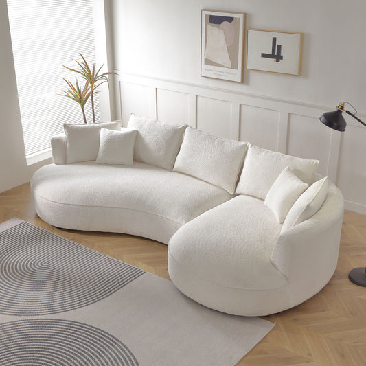Curved Sectional with Ingenious Shape Beige(same Sku:w876s00301) - detail view 4