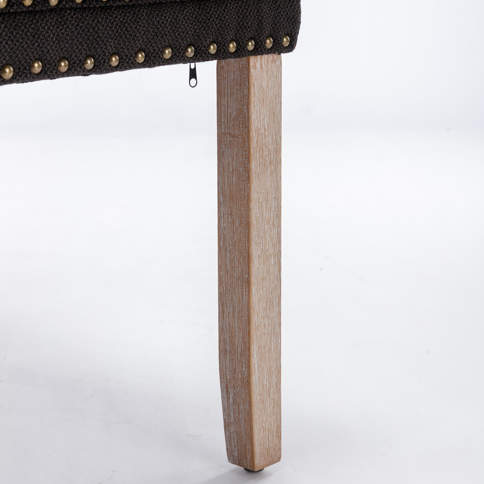 Niki Modern Velvet Side Chair with Nailhead Trim Set of 2 Black