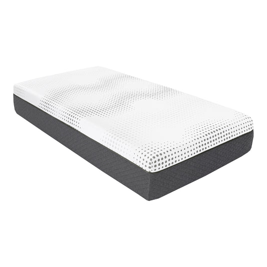 12' Twin Mattress Green Tea Gel-Infused Memory Foam Hybrid Mattress, Plush Foam Pocket Coils, Mattress in a Box, Comfortable Sleep Mattress