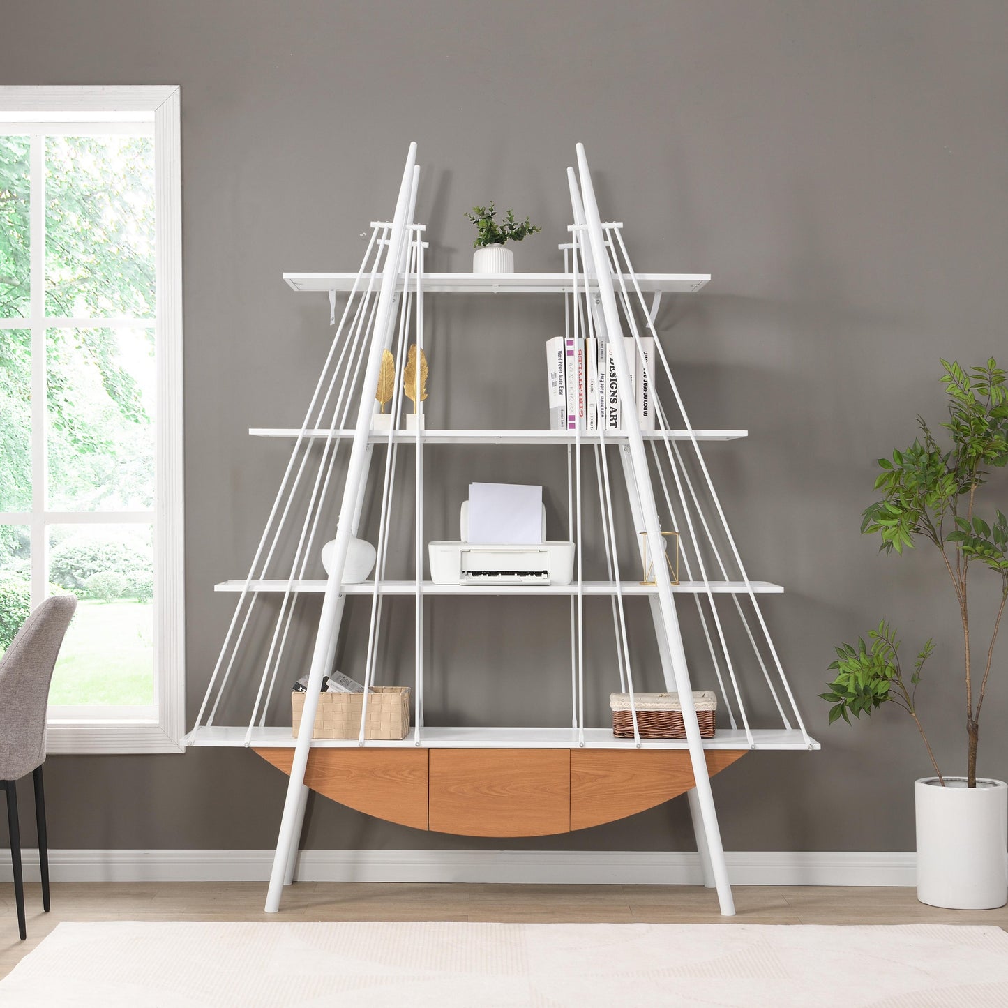 Seawright Sailboat Bookshelf – Coastal Charm Meets Industrial Design