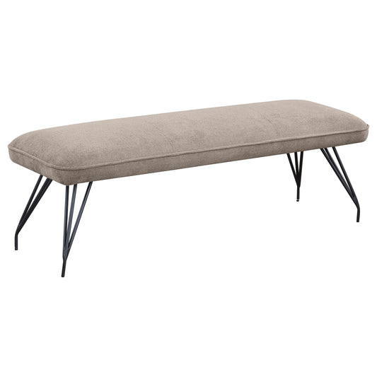 Upholstered Fabric Bench – taupe