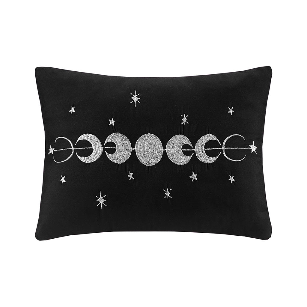 Black Velvet Comforter Set with Throw Pillow