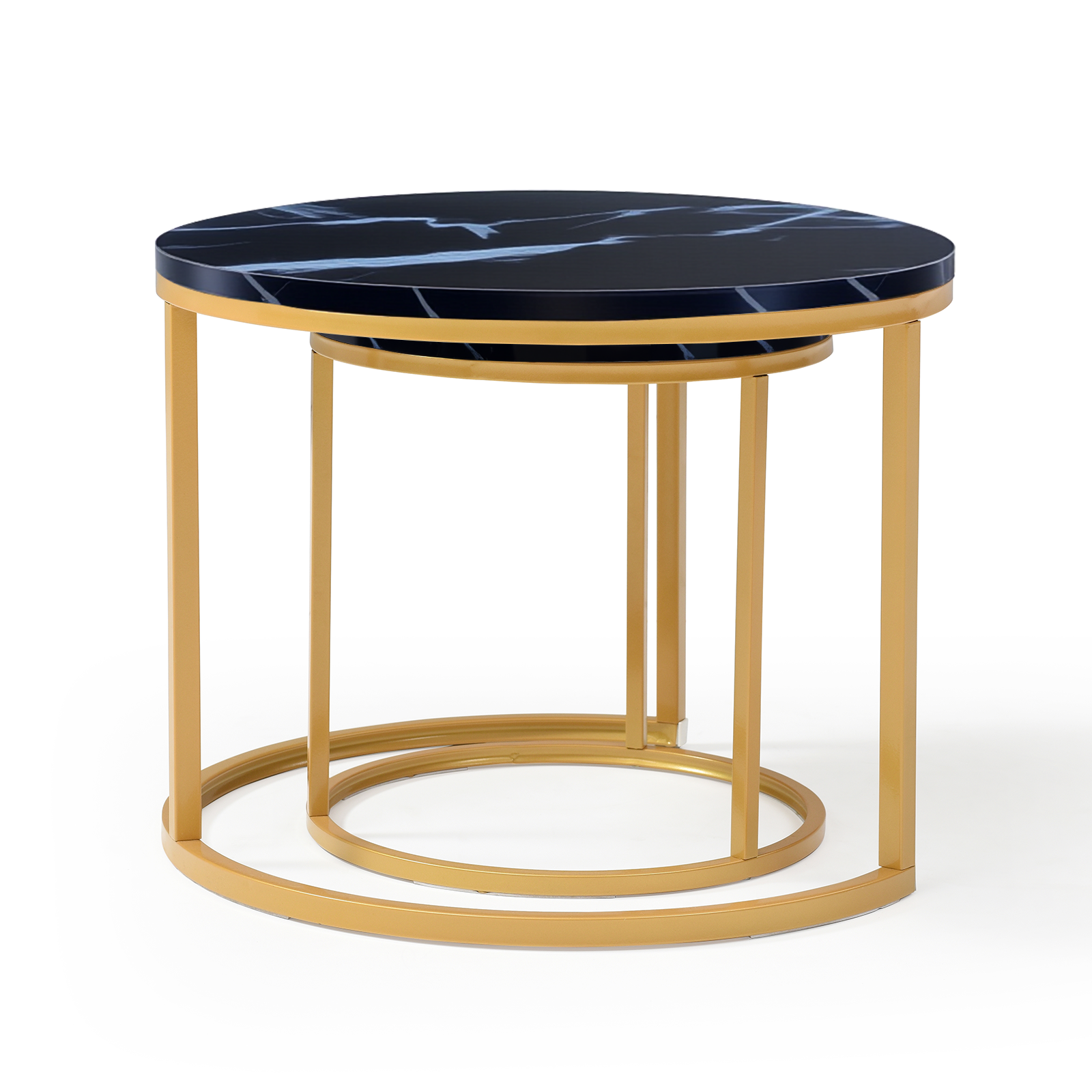Black Nesting Tables with Gold Legs - detail view 7