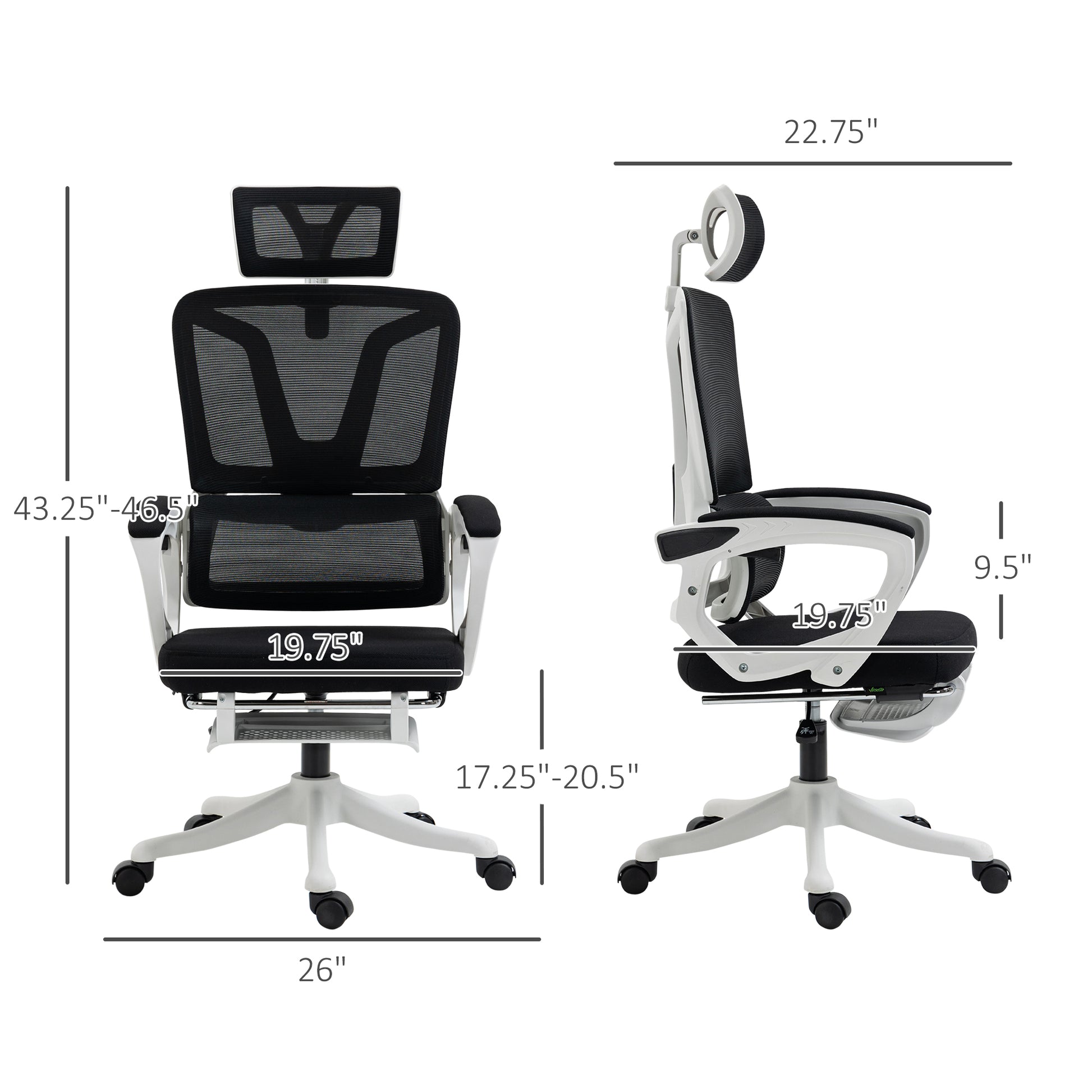 Nerys High Back Mesh Office Chair, Black