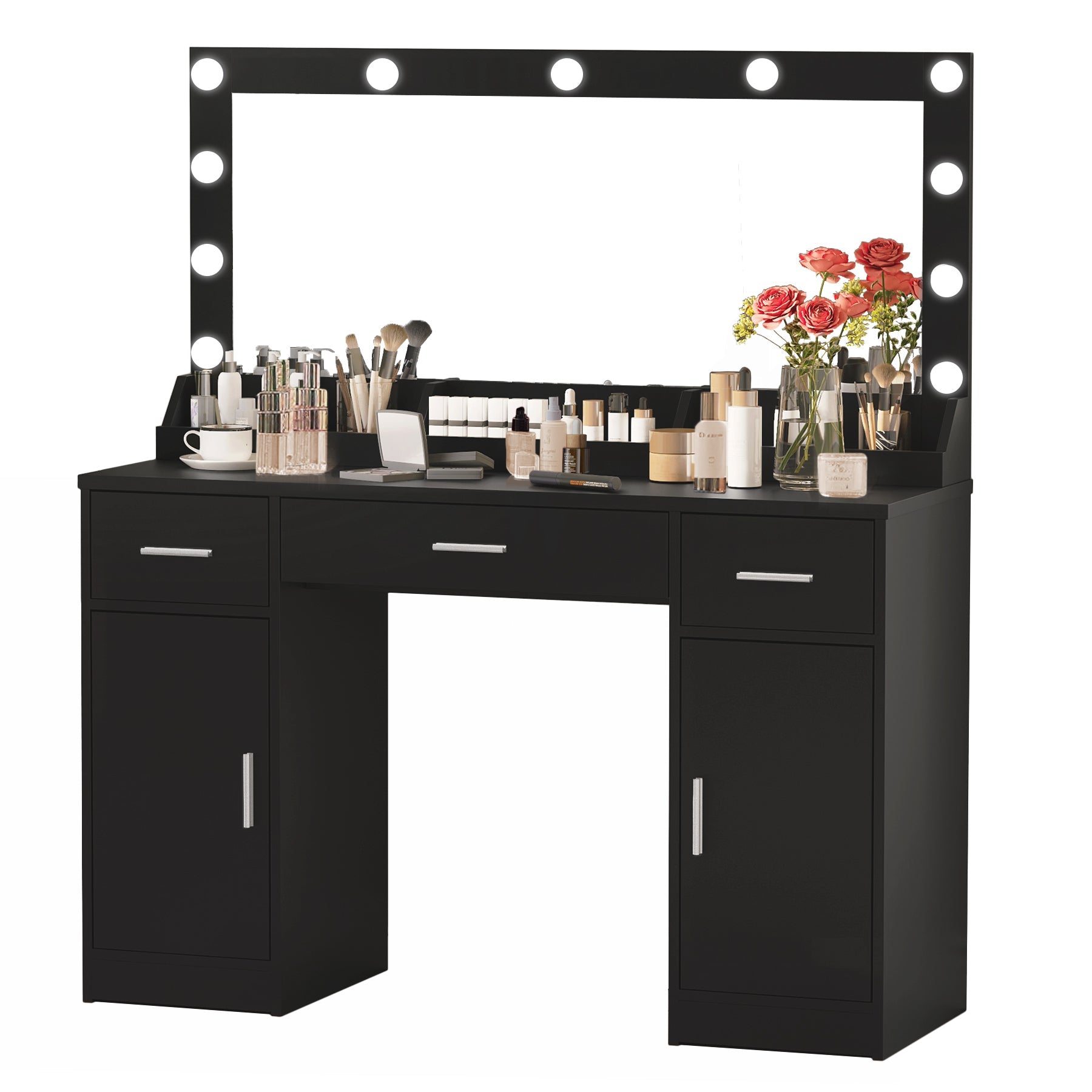 Freya Contemporary Bedroom Vanity, Black