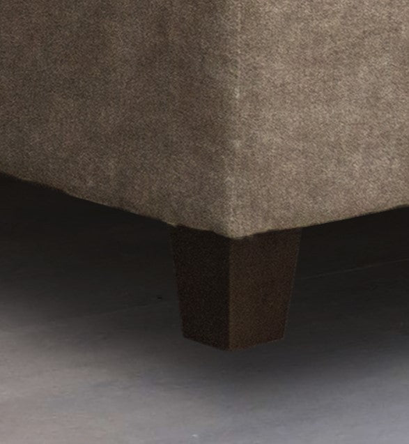 Diego 103.5' Brown Fabric Sectional Sofa with Right Facing Chaise, Storage Ottoman, and 2 Accent Pillows - detail view 6