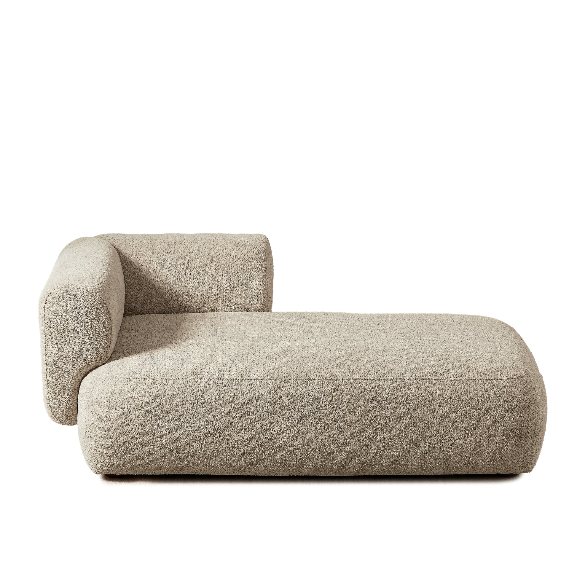 Upholstered Chaise Lounge - Camel - detail view 2
