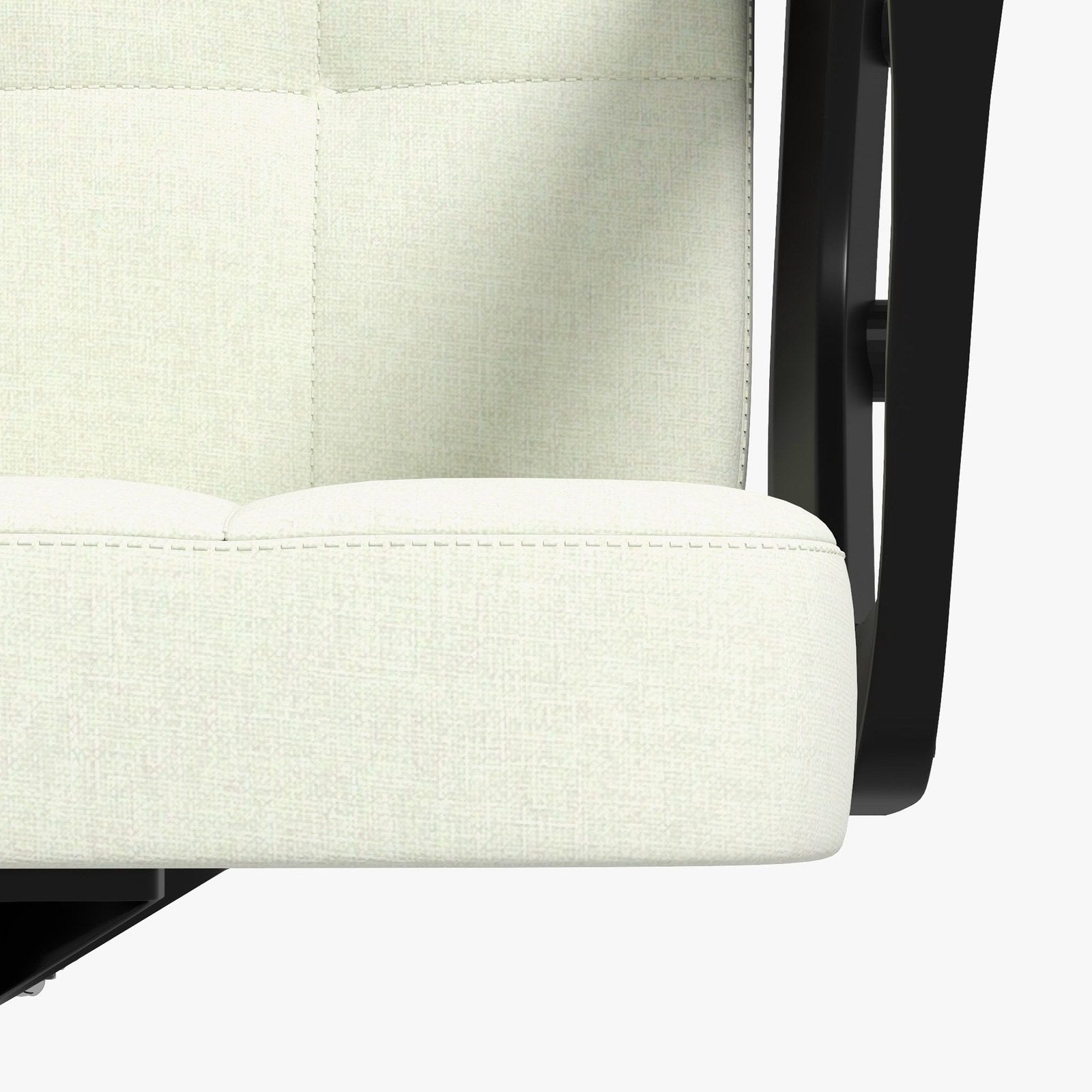 Lorena Cream White Linen Upholstered Office Chair