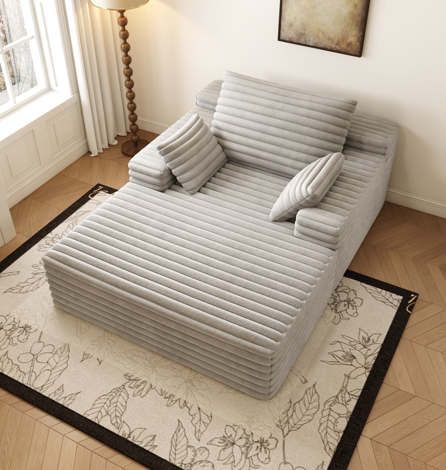 Chaise Lounge Chair Indoor - Grey - detail view 3