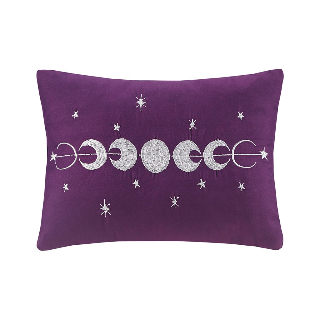 Purple Velvet Comforter Set with Throw Pillow