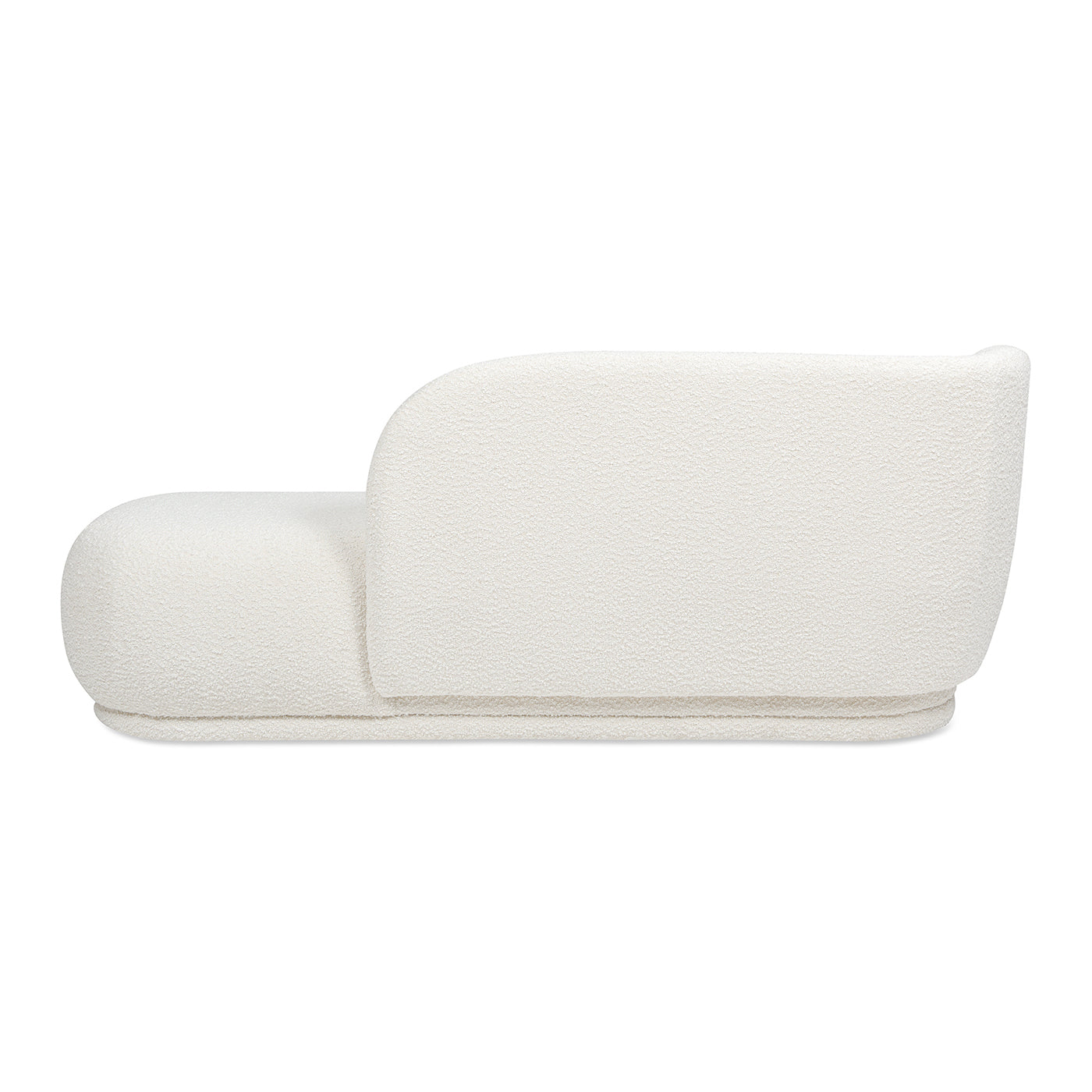 Aire 75' RAF Modern Rounded Chaise Lounge - White - detail view 3