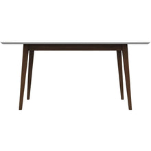 Mary Modern Style Solid Wood Rectangular Dining Kitchen Table White Finish - detail view 3