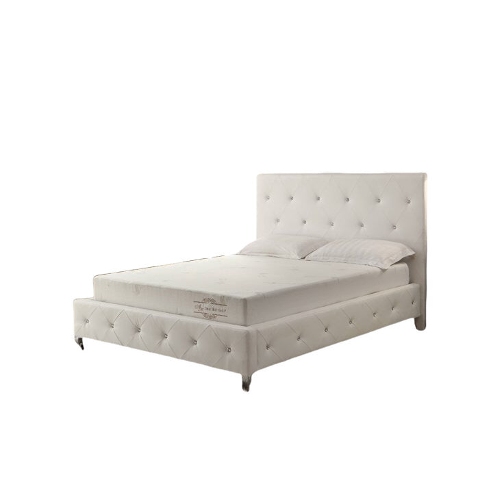 Love-Infused Memory Foam Twin Mattress: 3-Layer Extra Firm Support - White - primary color shot