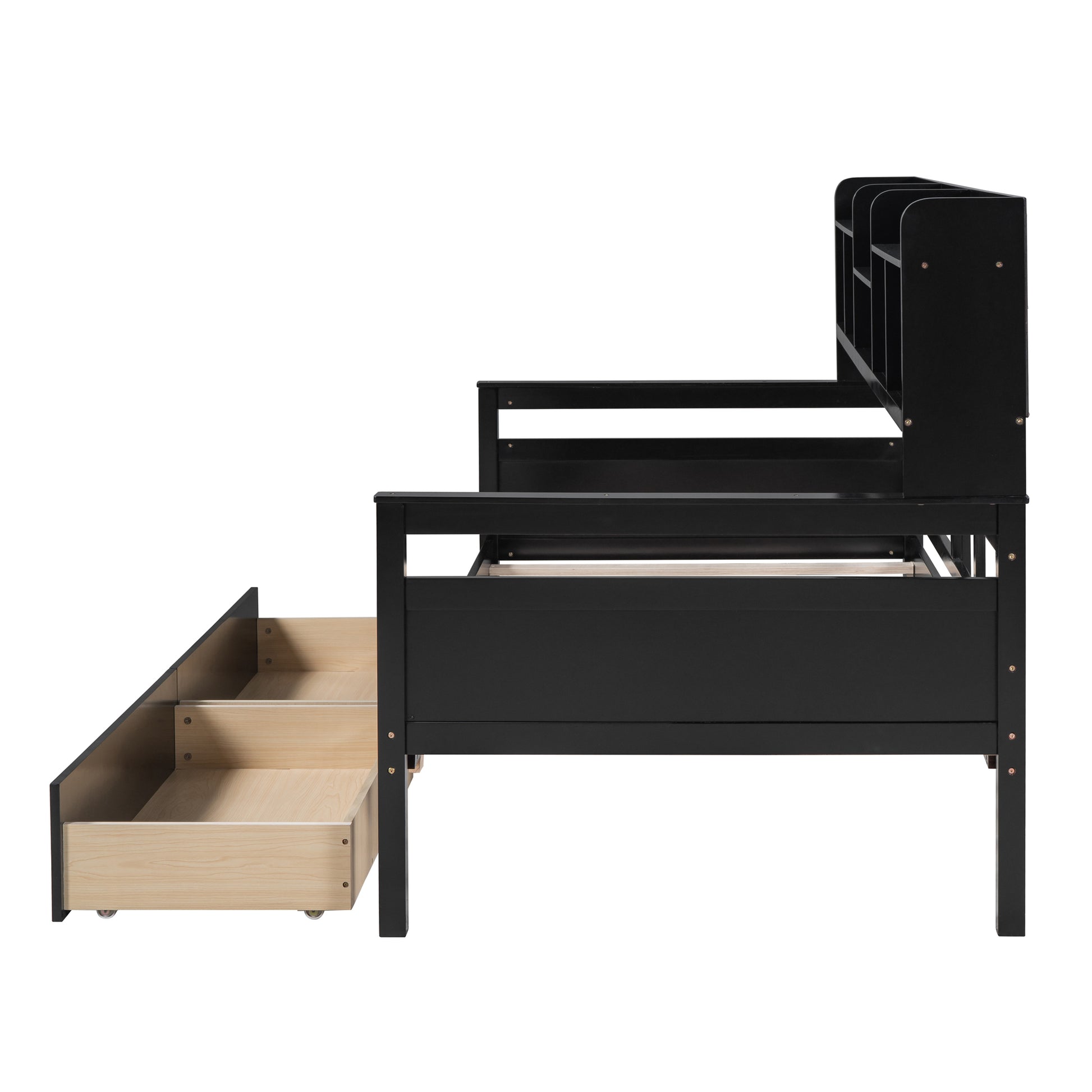 Grover Twin Bookcase Daybed with Trundle, Espresso