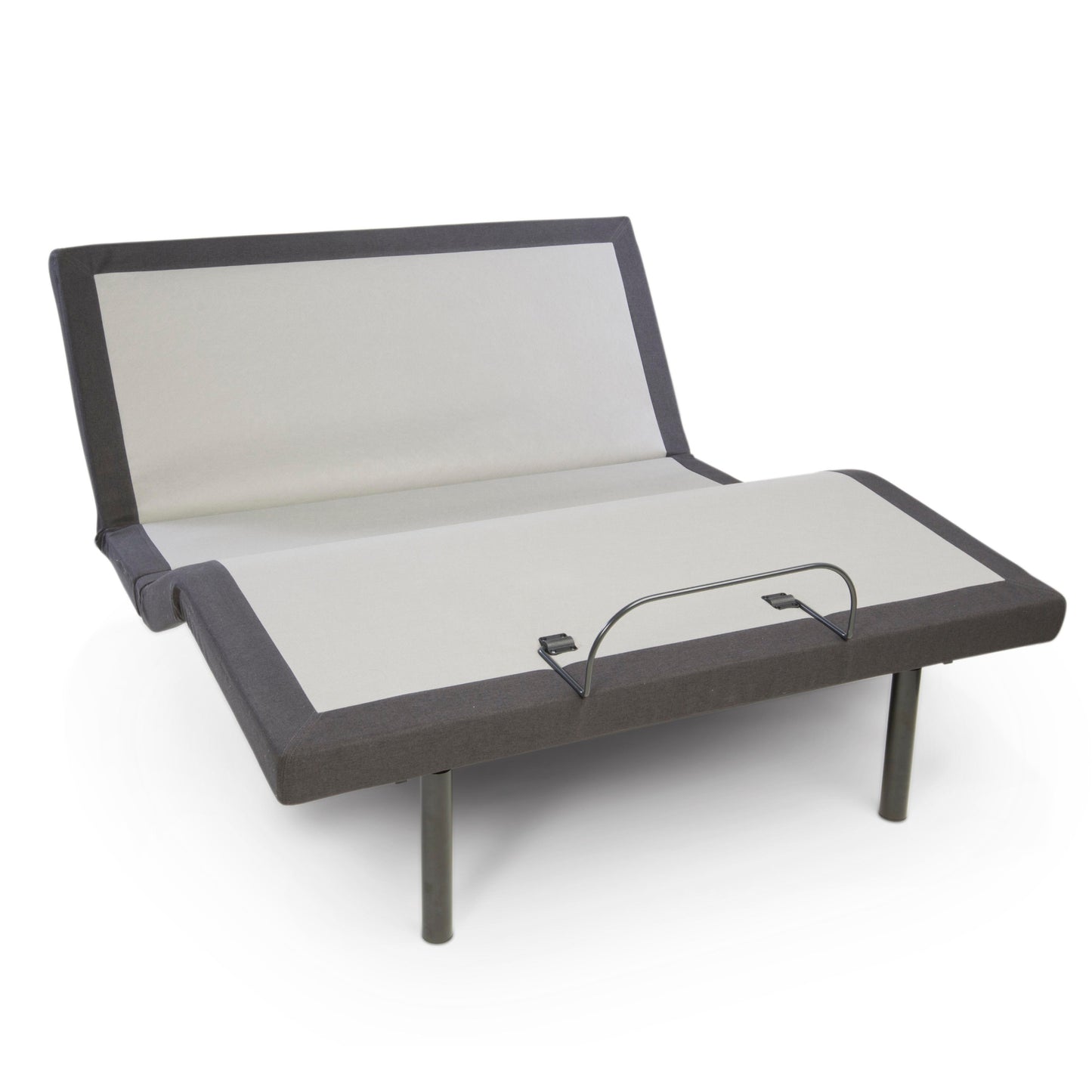GhostBed Adjustable Base Twin XL - Dark Gray Metal Frame with Full Adjustability, LED Lighting, Massage, and Wireless Remote Control