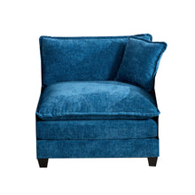 Blue Chenille Accent Chair