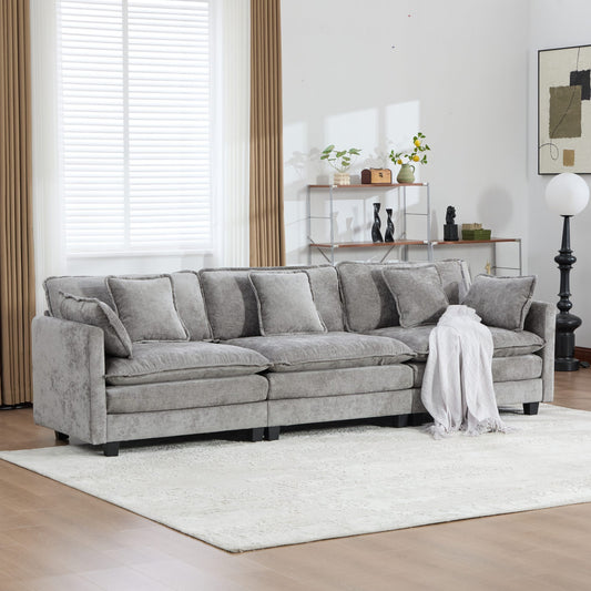 Gray Chenille Sofa