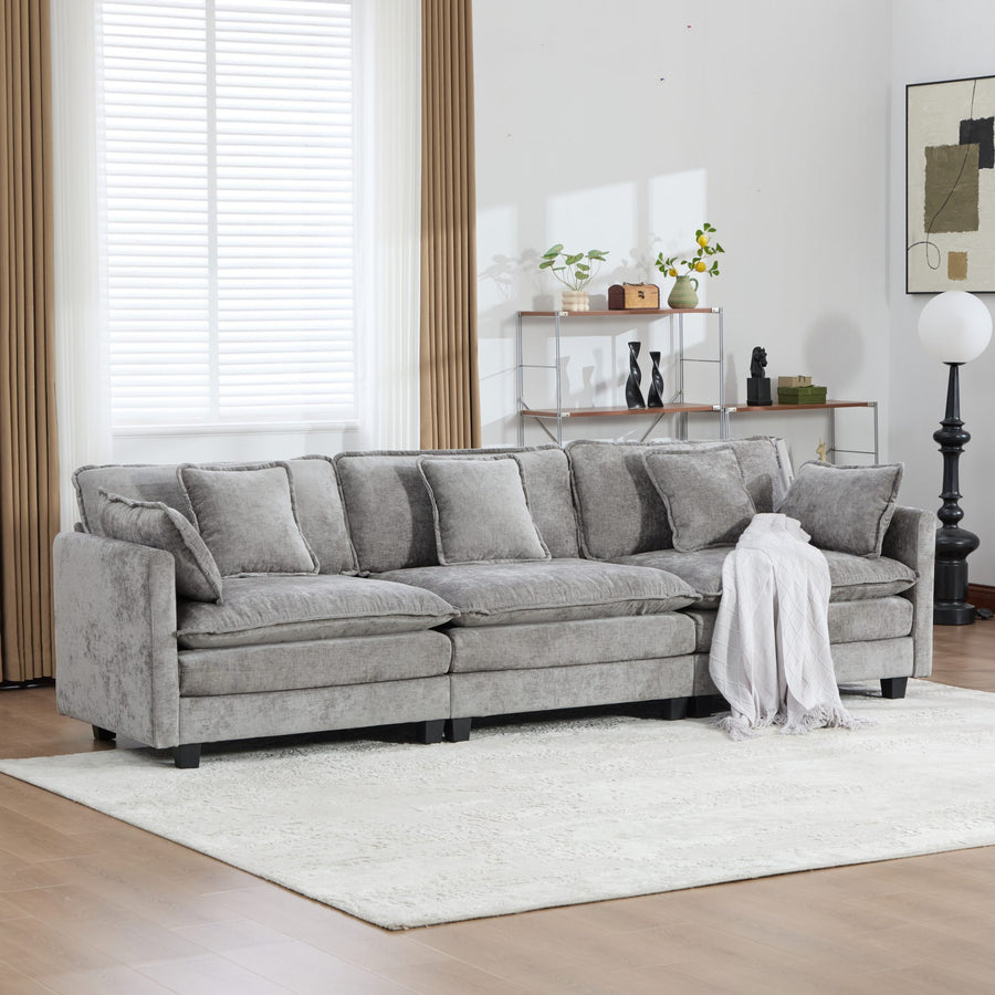 Gray Chenille Sofa