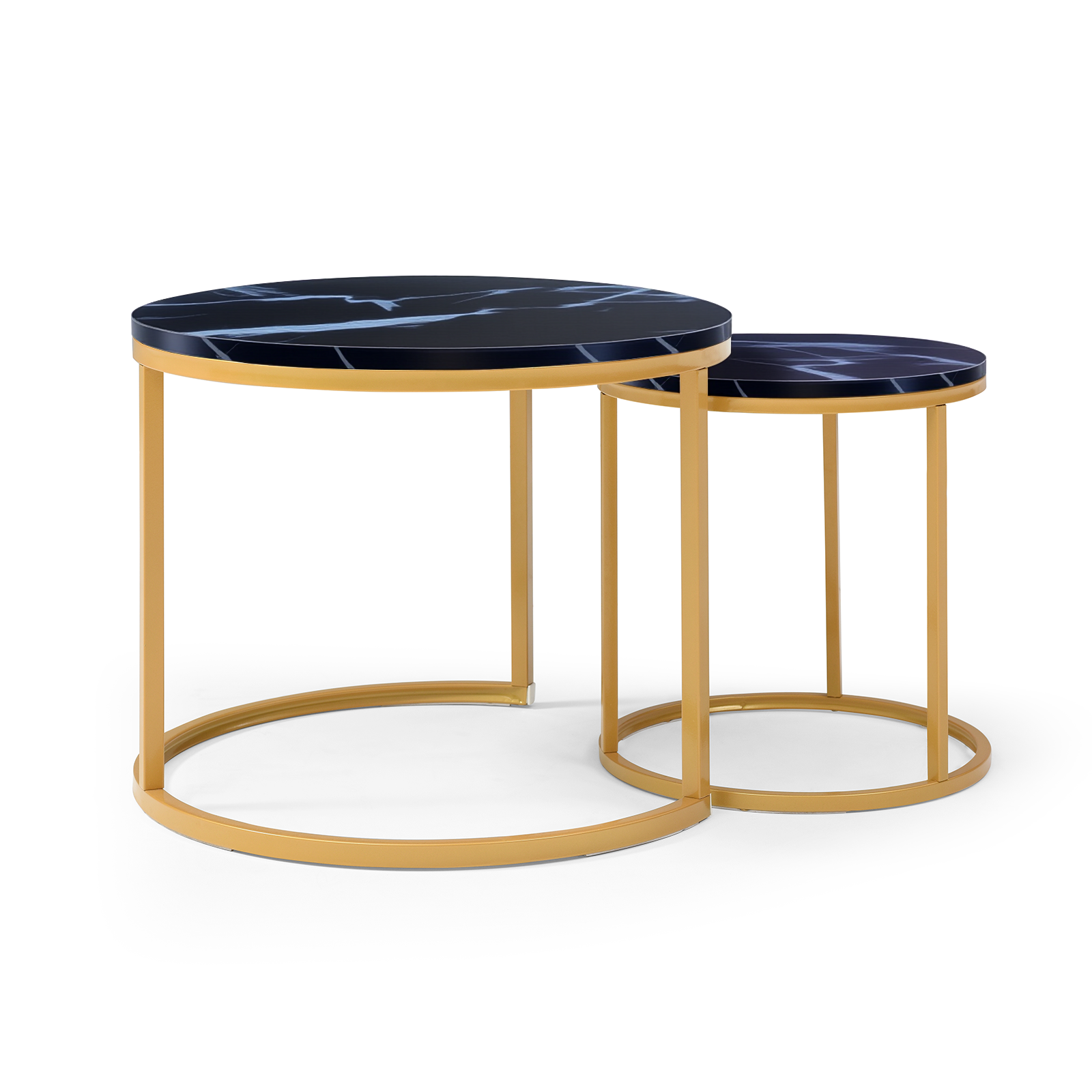 Black Nesting Tables with Gold Legs - detail view 5