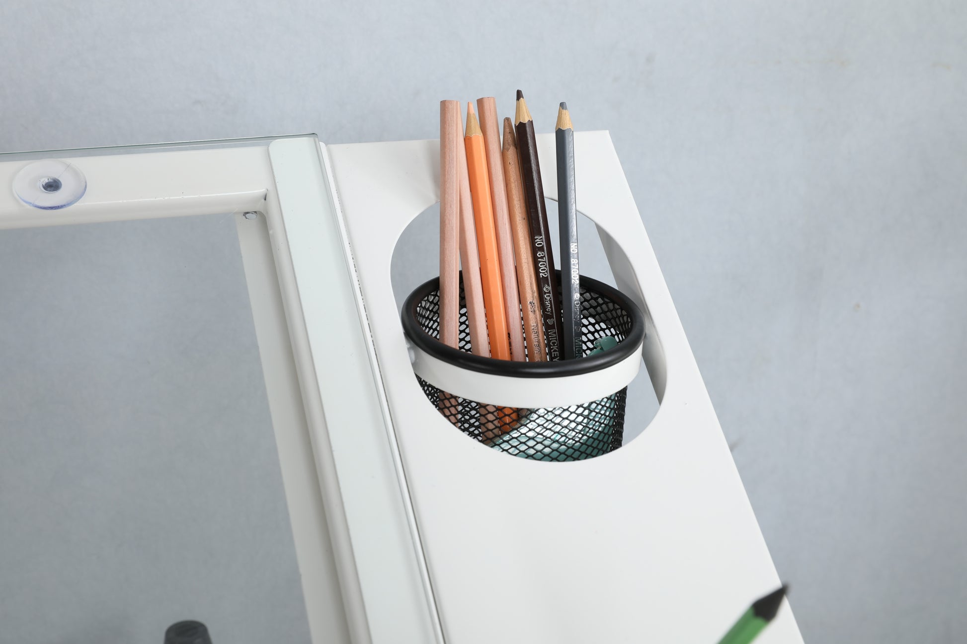 Malachai Hand Crank Adjustable Drafting Desk with Stool, White