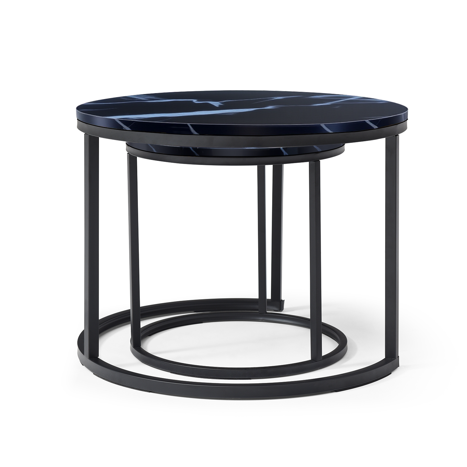 Black Nesting Tables with Black Legs - detail view 8