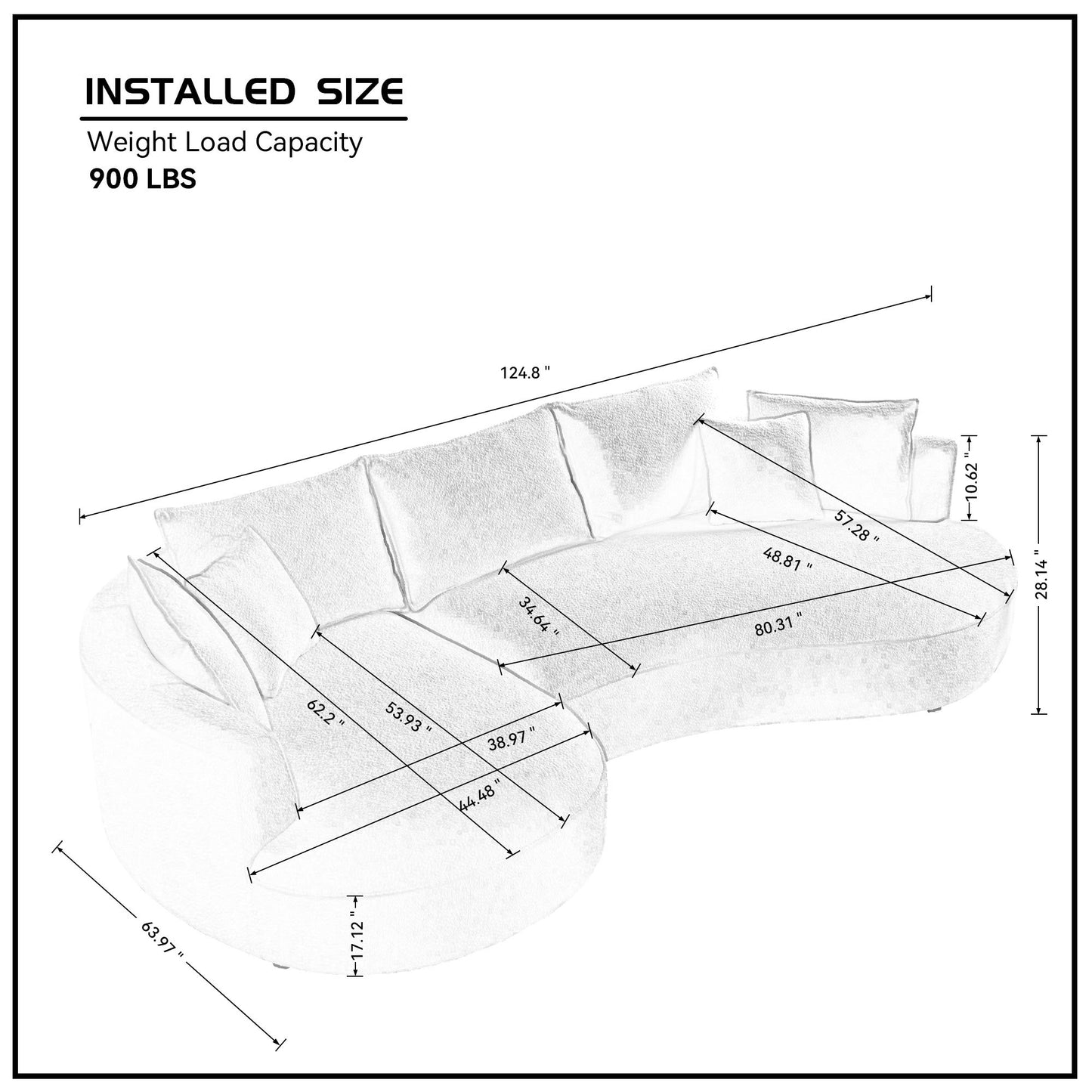 Oversized Sectional Sectional - Green - detail view 5