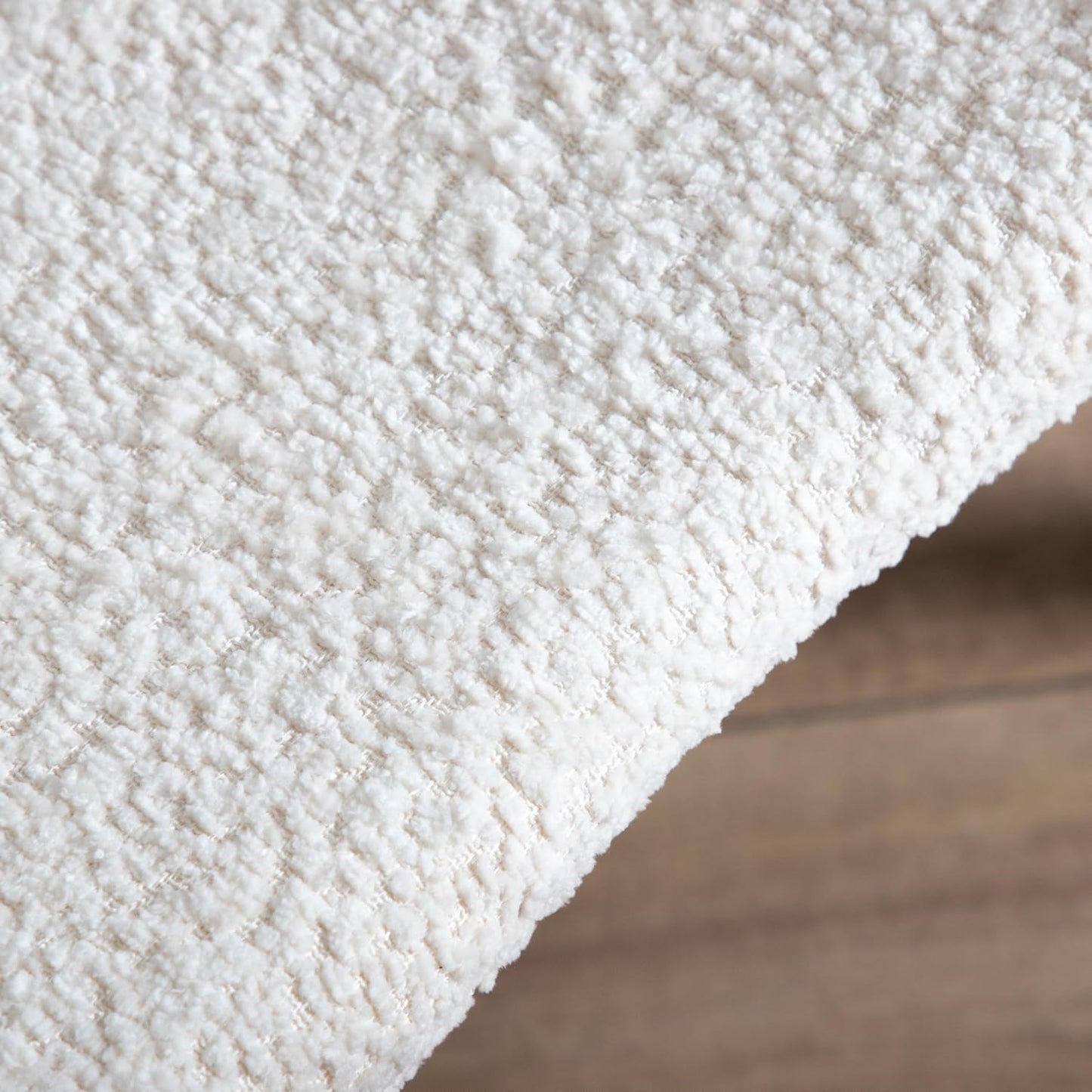 Belp Mid-Century Modern Wingback Accent Chair - Bouclé & Walnut