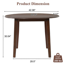 Extendable Round Dining Table for 2–4 People, Folding Wood Dining Table with Adjustable Size, Space-Saving Design for Small Apartments and Dining Areas - detail view 3
