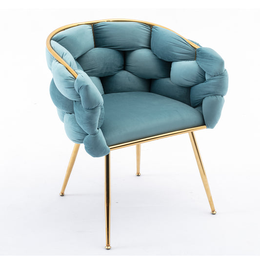 Velvet Accent Chair in Blue Variants