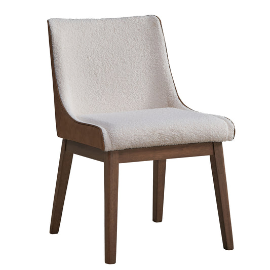 Velvet Side Chairs – Brown+White (Set of 2)
