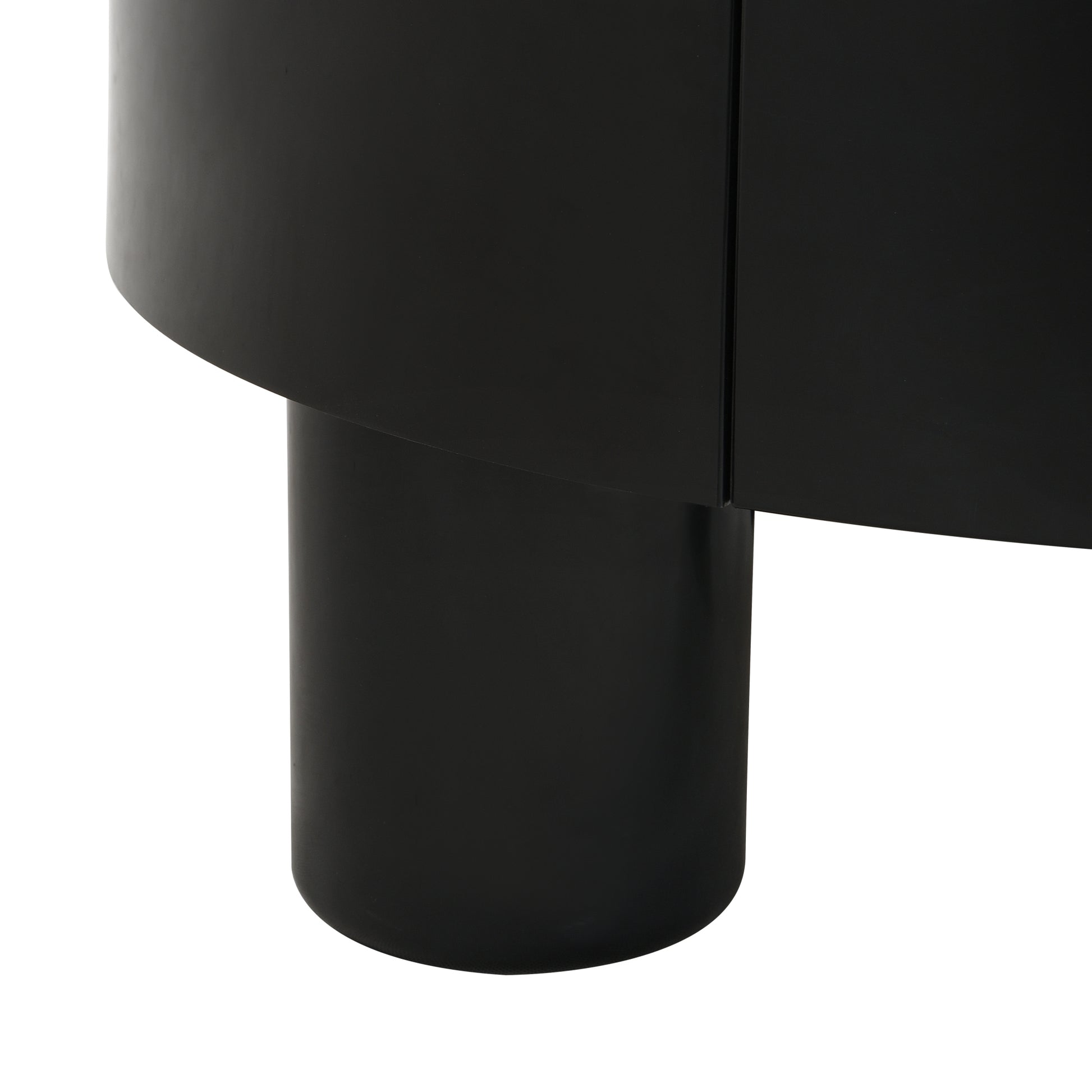 Black & Brown Melamine,plastic Nesting Tables with Black Legs - detail view 8