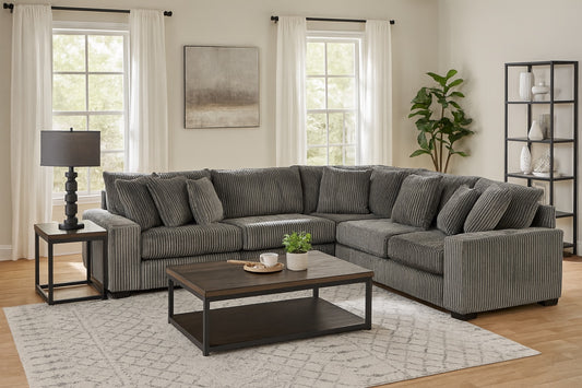 1300 Charcoal 5-Piece Modular L-Shaped Sectional – Delta Furniture
