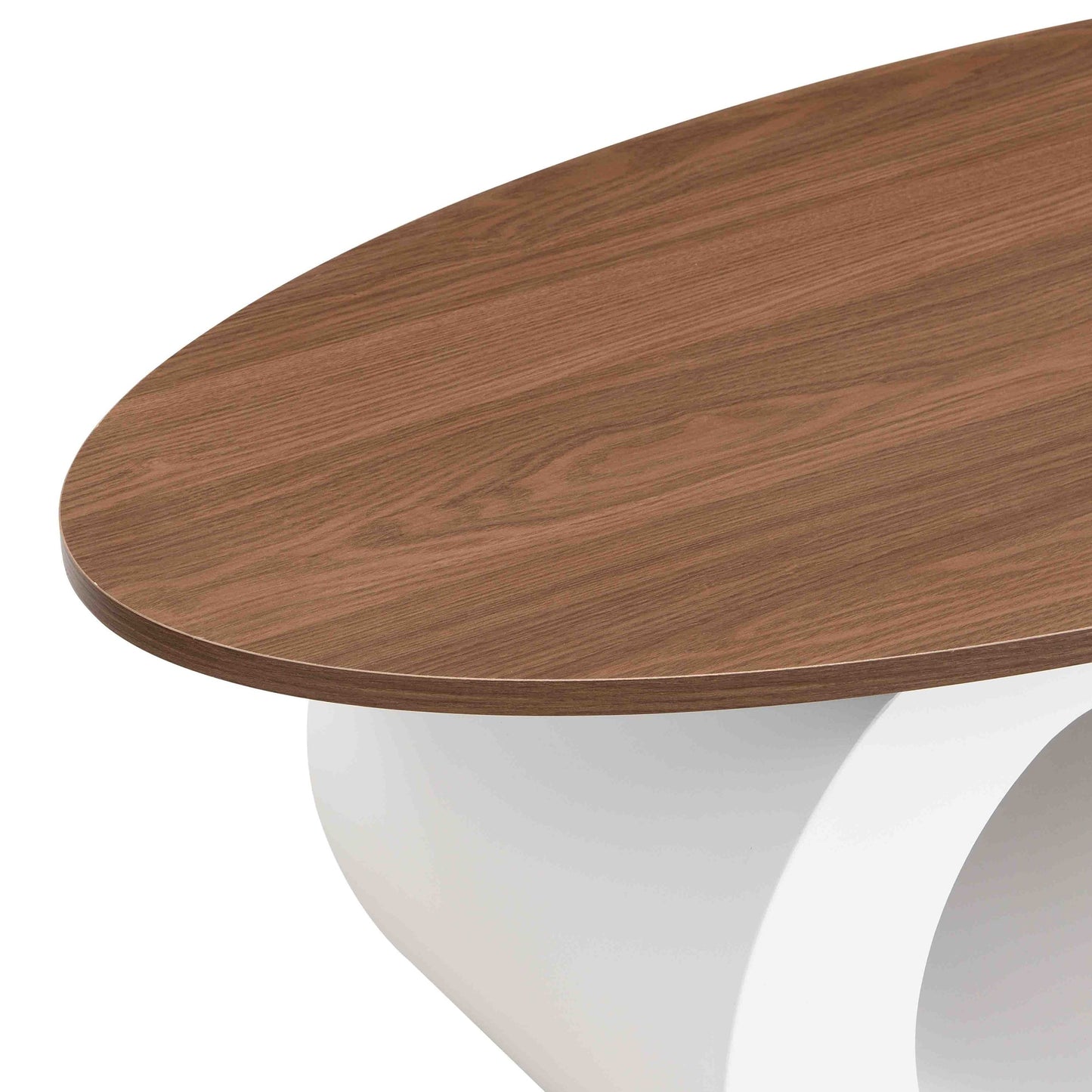 Brown & White Steel Frame Nesting Tables - detail view 7
