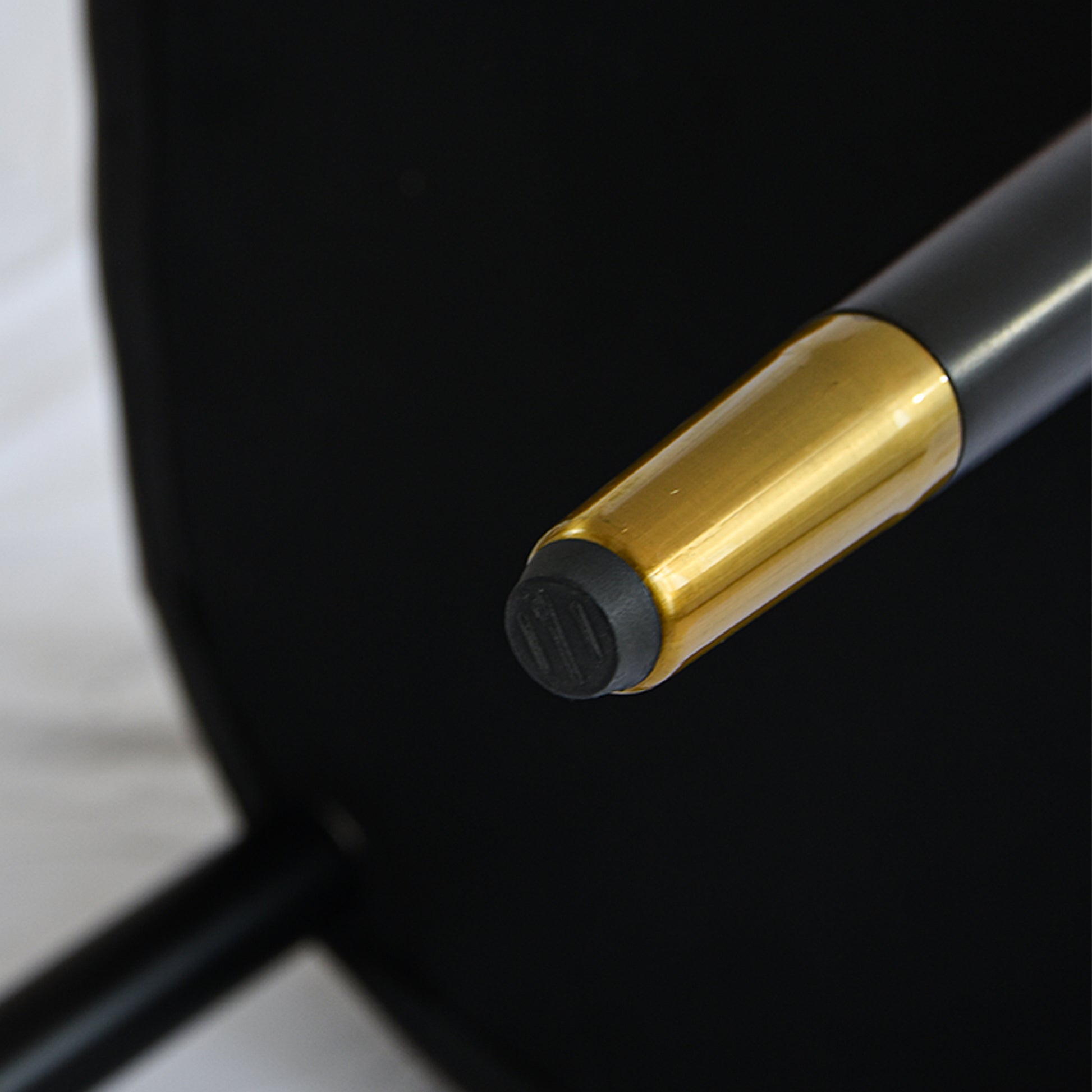 Saskia Modern PU Leather Side Chairs with Gold Tipped Legs Set of 2 Dark Brown & Orange