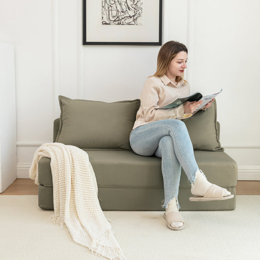 Convertible Green Accent Chair
