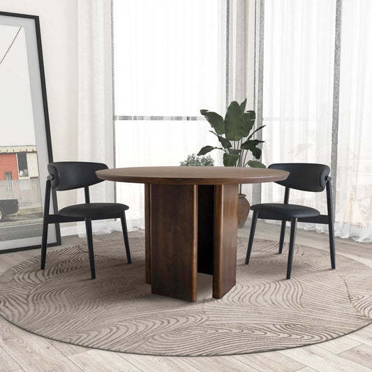 Alden Round Walnut Dining Table - primary color shot